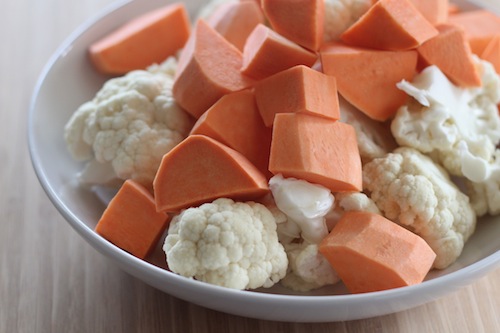 Cauliflower and Sweet Potatoes